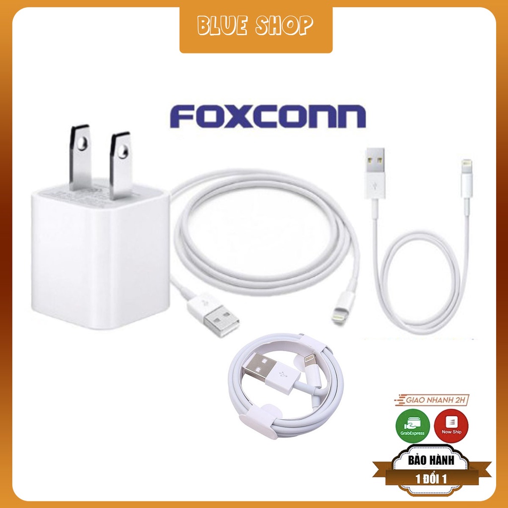 Cáp Sạc IPhone FOXCONN Chân Lightning ,Cáp Xạc iphone 5V/1A Sạc Ổn Định Và An Toàn,củ xạc chính hãng bảo hành 1 đổi 1