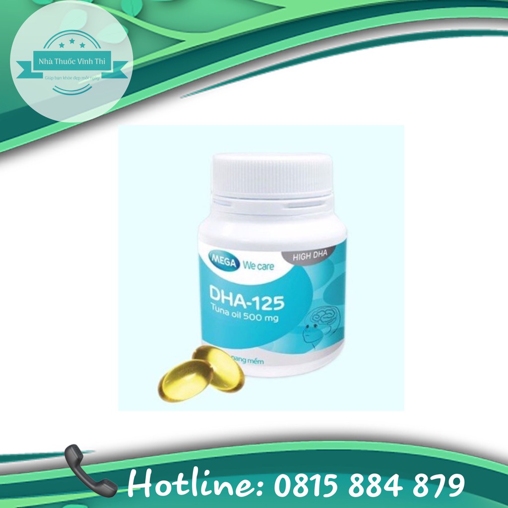 THỰC PHẨM BỔ SUNG DHA 125 - HỖ TRỢ PHÁT TRIỂN NÃO BỘ VÀ THỊ GIÁC Lọ 30 viên