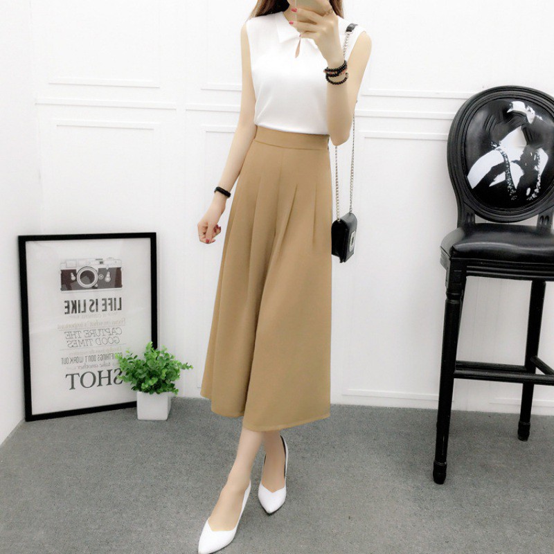 Quần lưng cao ống rộng thời trang cho nữ | BigBuy360 - bigbuy360.vn