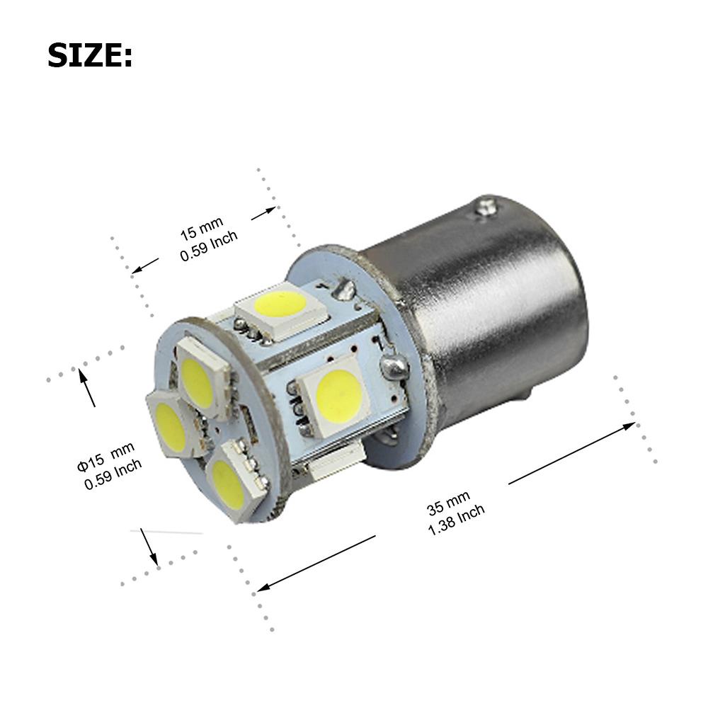 SUYO Set 2 Bóng Đèn Đuôi Xe Ô Tô 12V BA15S R5W 1156