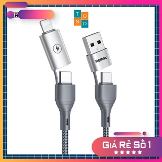 Cáp sạc nhanh đa năng 4 in 1 Remax RC-011 dài 1 mét max 2.4A | Bảo Hành 12 Tháng