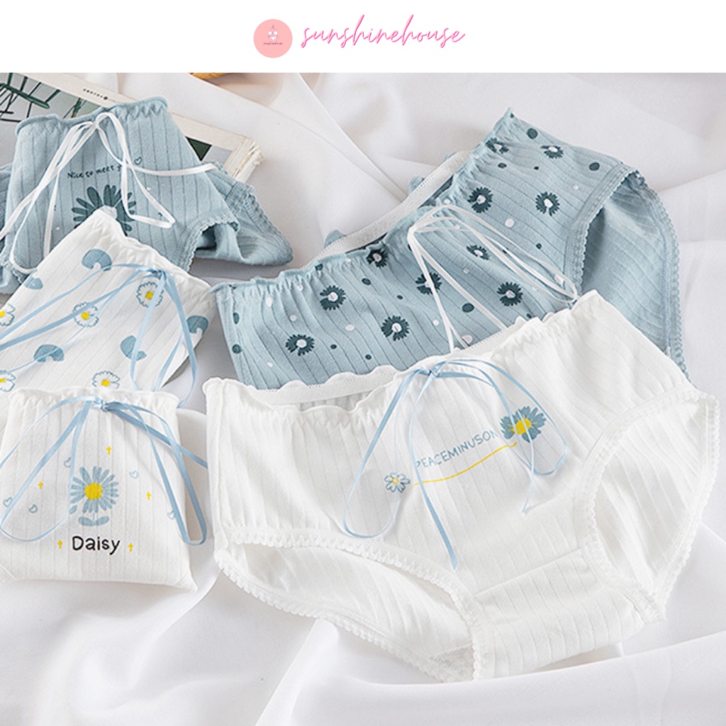 Quần lót nữ cotton kháng khuẩn Sunshine House thoáng mát, thấm hút mồ hôi kiểu dáng dễ thương
