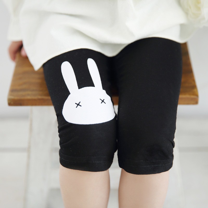 [SALES THÁNG 6] Quần legging lửng cotton bé gái 2-9 tuổi quần ngố thun in hình thỏ chất nhẹ mát