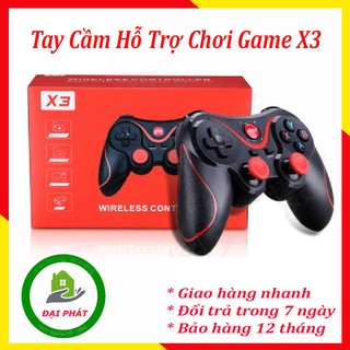 Tay cầm chơi game bluetooth X3 - đế kẹp điện thoại và usb chơi trên PC, tay cầm game đa năng