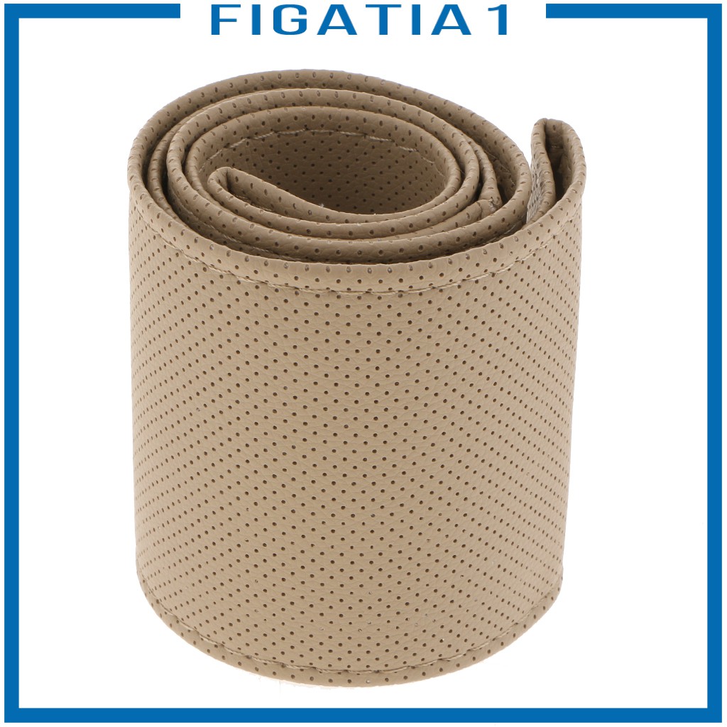 Vỏ Bọc Vô Lăng Xe Hơi Bằng Da Thật 15 inch Chống Trượt Thoáng Khí Không Mùi DIY