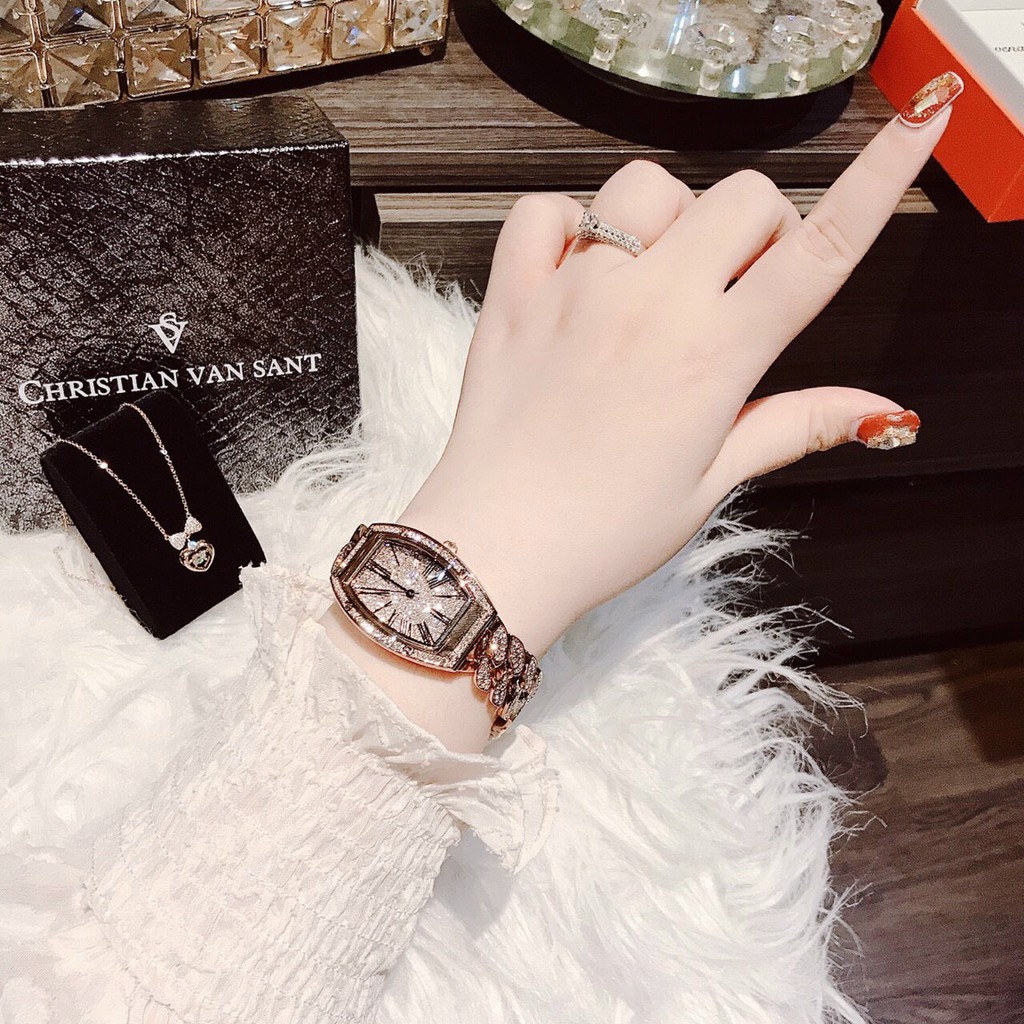 Đồng Hồ Nữ Davena Dây Mắc Xích Rose Gold 36mm Chính Hãng