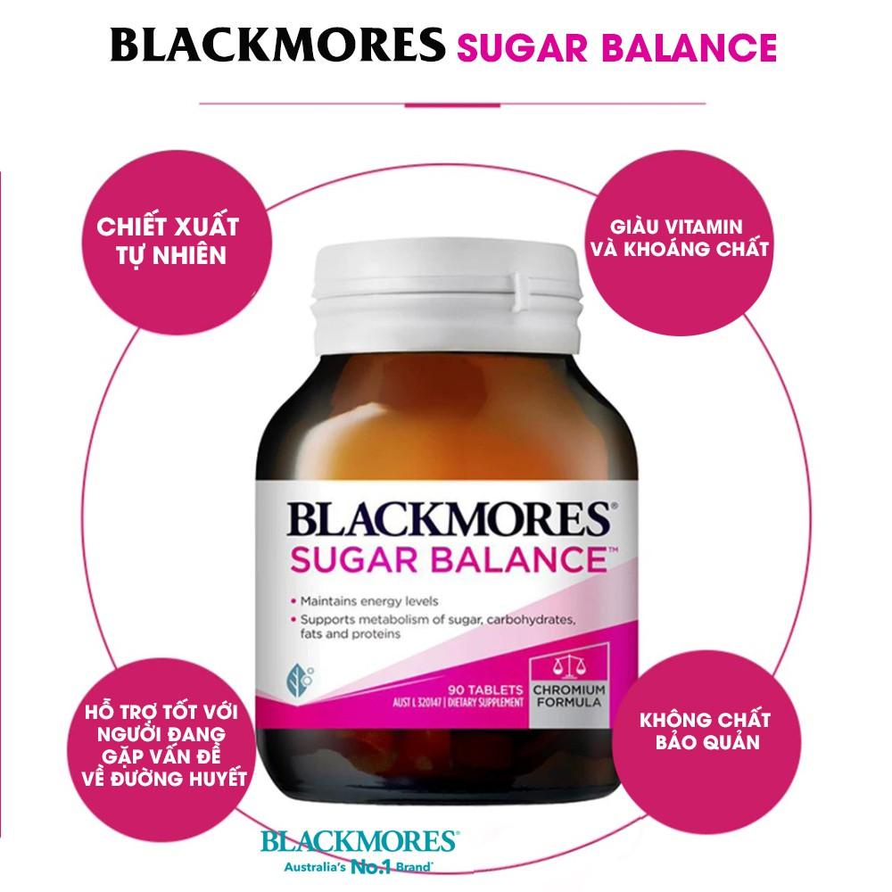 Viên uống cân bằng đường huyết dành cho người tiểu đường sugar balance blackmores Úc 90 viên Healthy care quatangme