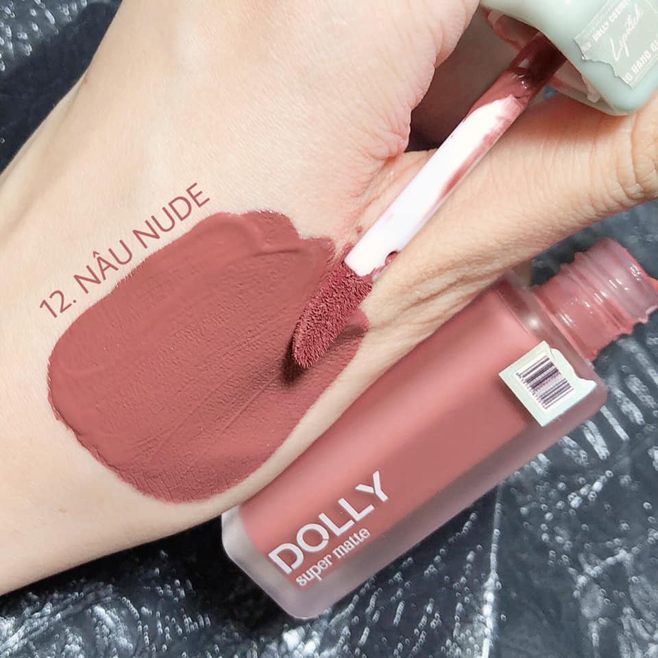 Son Lì Son Kem DOLLY MATTE Không Chì Cao Cấp Chính Hãng Màu