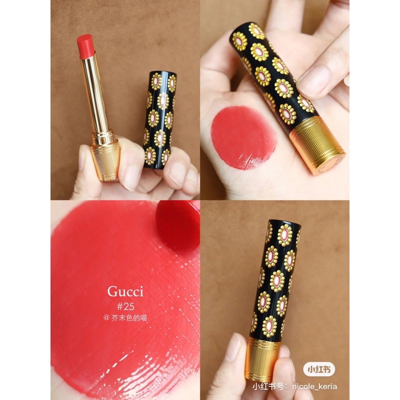Son Gucci Rouge de Beauté Brillant Glow & Care Shine Lipstick | BigBuy360 - bigbuy360.vn