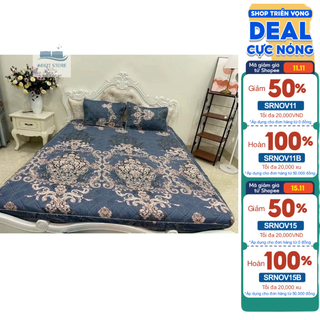 Bộ chăn ga gối trần bông đủ size