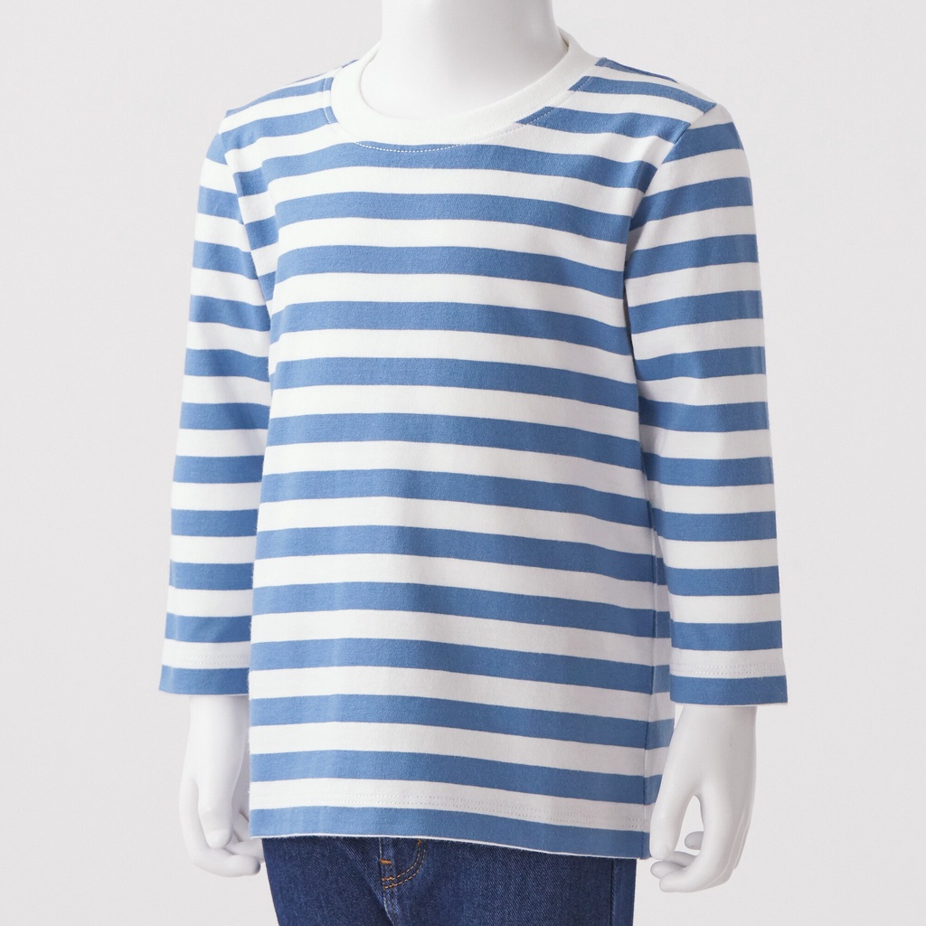 Muji Áo Thun Sọc Cotton - Em Bé