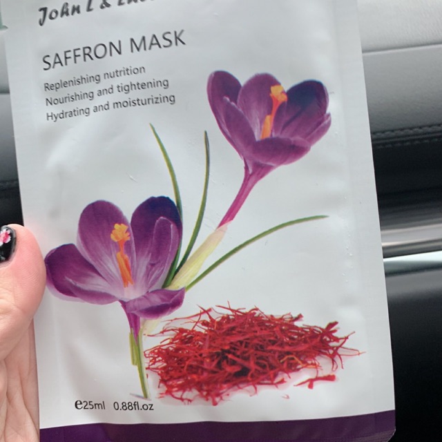 Hot! Hot! Hộp 7 miếng Mặt nạ nhuỵ hoa nghệ tây Saffron mask J&L nhập khẩu UK