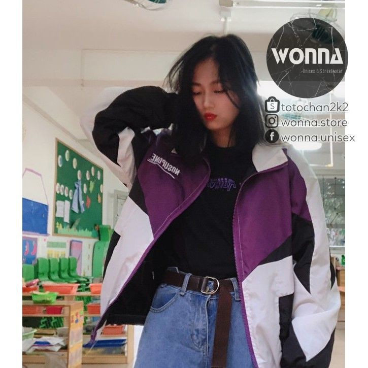 (CÓ SẴN) (Kèm ảnh thật) ÁO KHOÁC GIÓ - DÙ UNISEX ULZZANG OVERSIZE FORM RỘNG HÀN QUỐC STREET STYLE