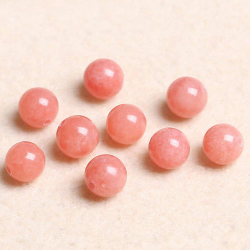 4a màu đỏ tự nhiên chalcedony pha lê chính hãng thạch anh một hạt trang sức tự làm