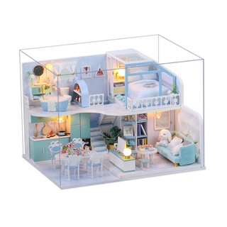 Mô Hình Nhà Búp Bê DIY - Crush Blue K057 ( Tặng Kèm Keo )