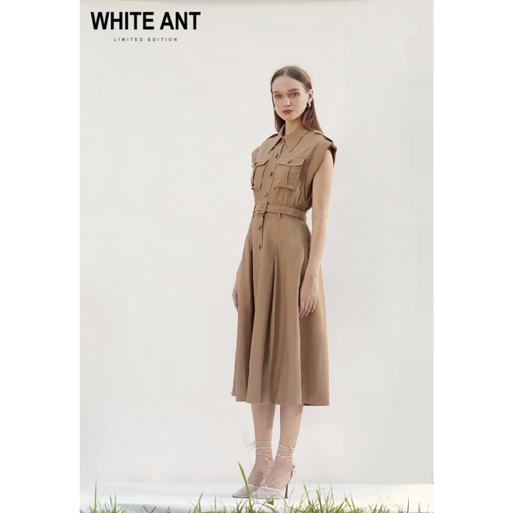 Áo Sơ Mi Tay Liền Túi Hộp Nữ White Ant ZORY CASE BAG SHIRT Thiết Kế Tay Liền Túi Hộp Thanh Lịch, Sang Trọng 170300153