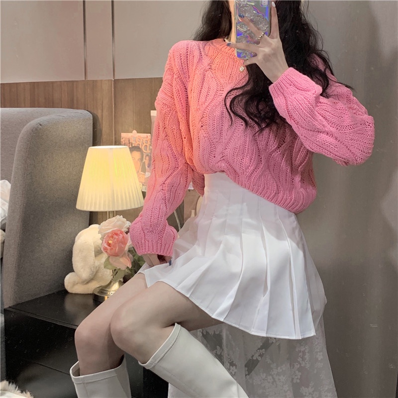 DUNEA Áo Thun Nữ Tay Dài Kiểu Rộng Thời Trang Hàn Quốc