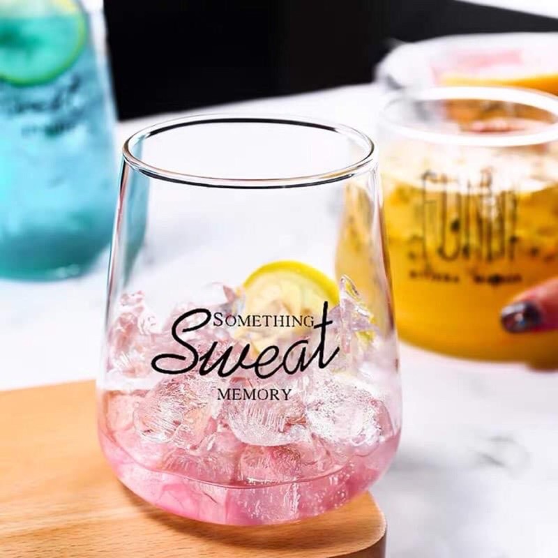 (SẴN) Cốc Thuỷ tinh in chữ sweet , cốc sinh tố sweet chịu nhiệt cao cấp không chì