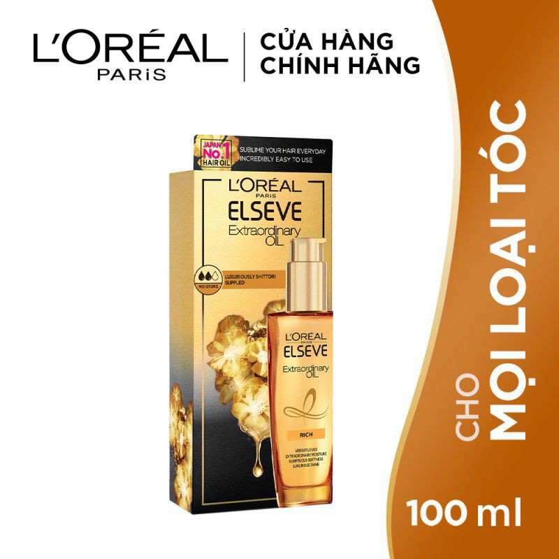 Dầu dưỡng tóc L'Oreal Paris chiết xuất tinh dầu hoa 100ml