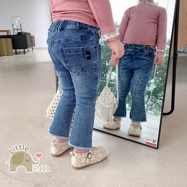 Quân jean ống vẩy đôi cho mẹ và bé