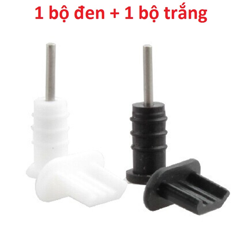 2 Bộ nút cắm chống bụi tai nghe và cổng MICRO USB - Nút Ngăn bụi Cổng Micro Usb và Tai nghe