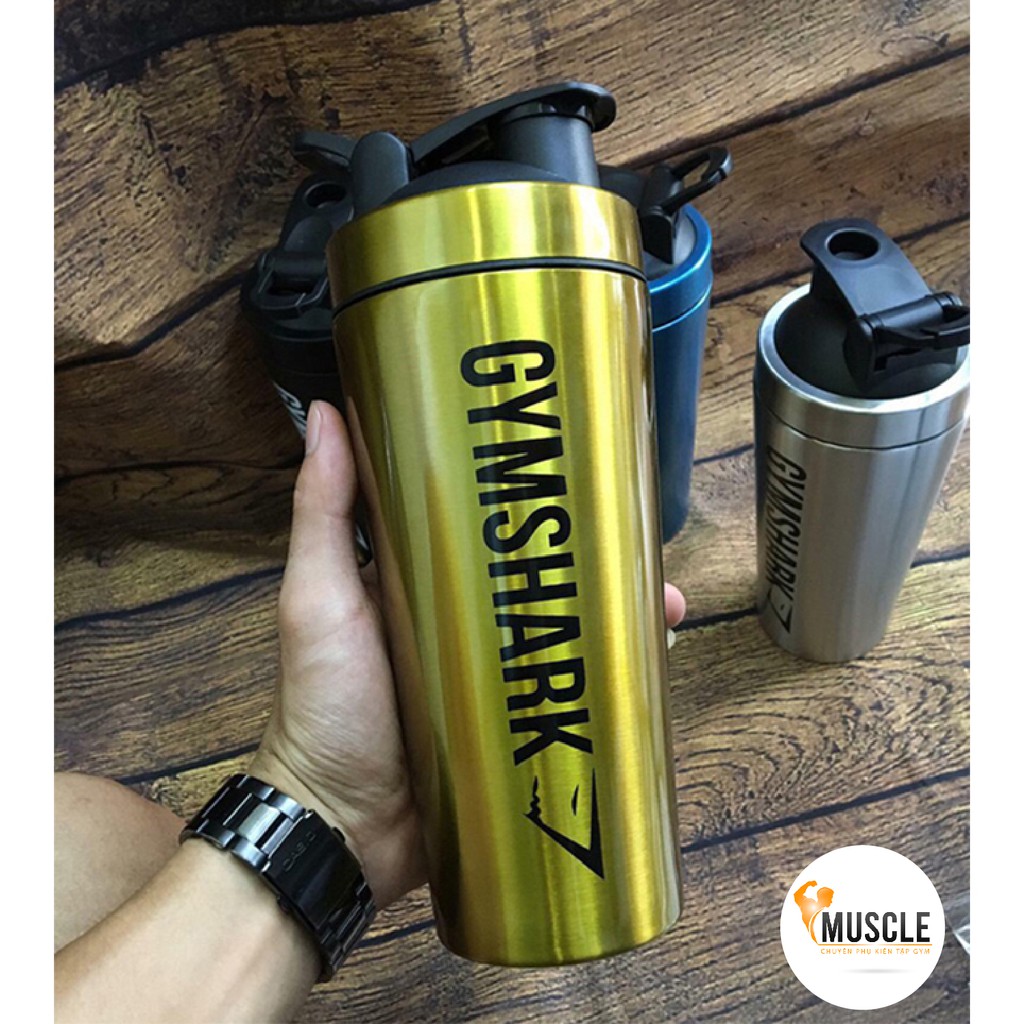 Bình Nước Tập Gym - Bình lắc Gymshark inox 304 Cao Cấp Dung Tích 900ml