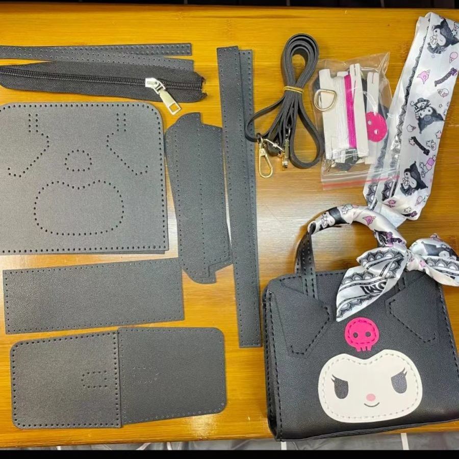 Túi Handmade Tự Làm, Túi Đeo Chéo DIY Hình Kuromi Đáng Yêu Dễ Thương,Quà Tặng Cho Người Yêu Bạn Gái - EB26