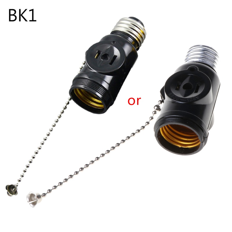 Đuôi Đèn Chuyển Đổi E26 Sang 2 Ổ Cắm Và Công Tắc Dây Xích Kéo Cho Gara Util