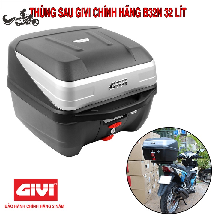 Thùng Sau 32 Lít Mã B32NB Hàng Chính Hãng Givi Bảo Hành 2 Năm