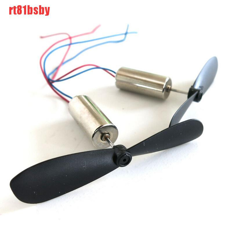 [rt81bsby]Details about  2 PCS 3.7V 48000RPM Electric Aircraft Coreless Motor + Propeller