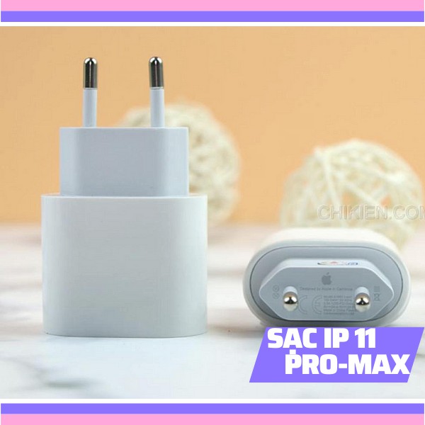 Sạc iPhone 11 Pro Max chính hãng Apple | Hàng Zin Bóc Máy | Củ Chân Tròn | Sạc Cực Nhanh | BH 12 Tháng