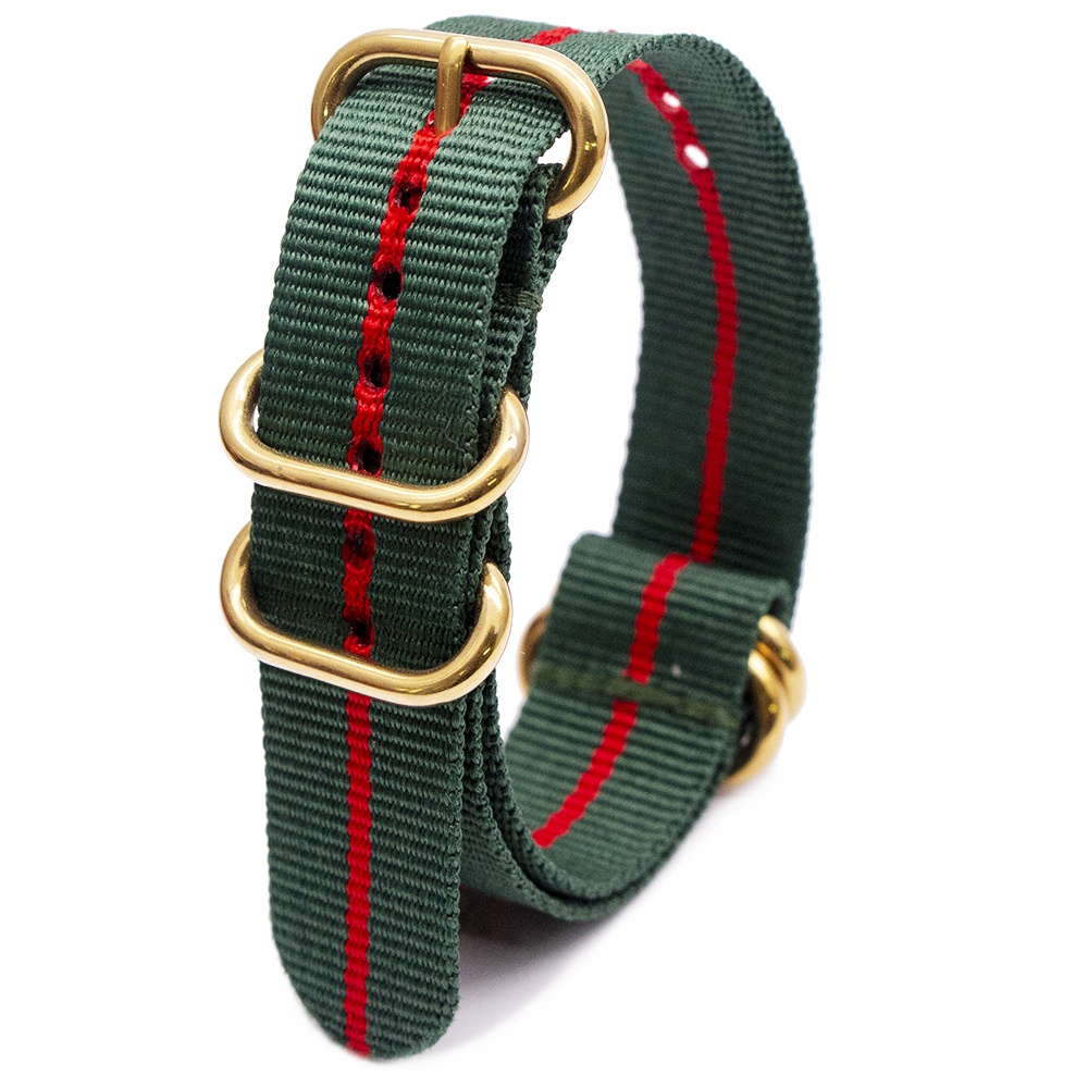 Dây Đeo Đồng Hồ Bằng Vải Nylon Có Khóa Vàng 18mm 20mm 22mm 24mm