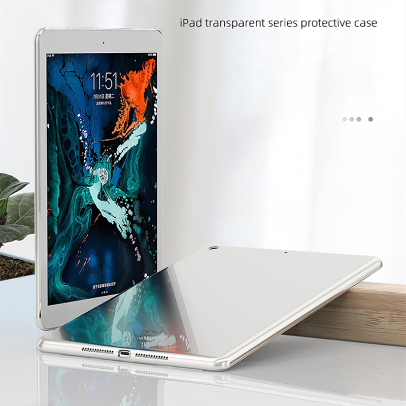 Dllencase Ốp máy tính bảng bằng TPU silicon trong suốt thích hợp cho iPad 10.2 2019 2020 9.7 Air 2 3 Pro 10.5 11 Mini 2 3 4 5 A201