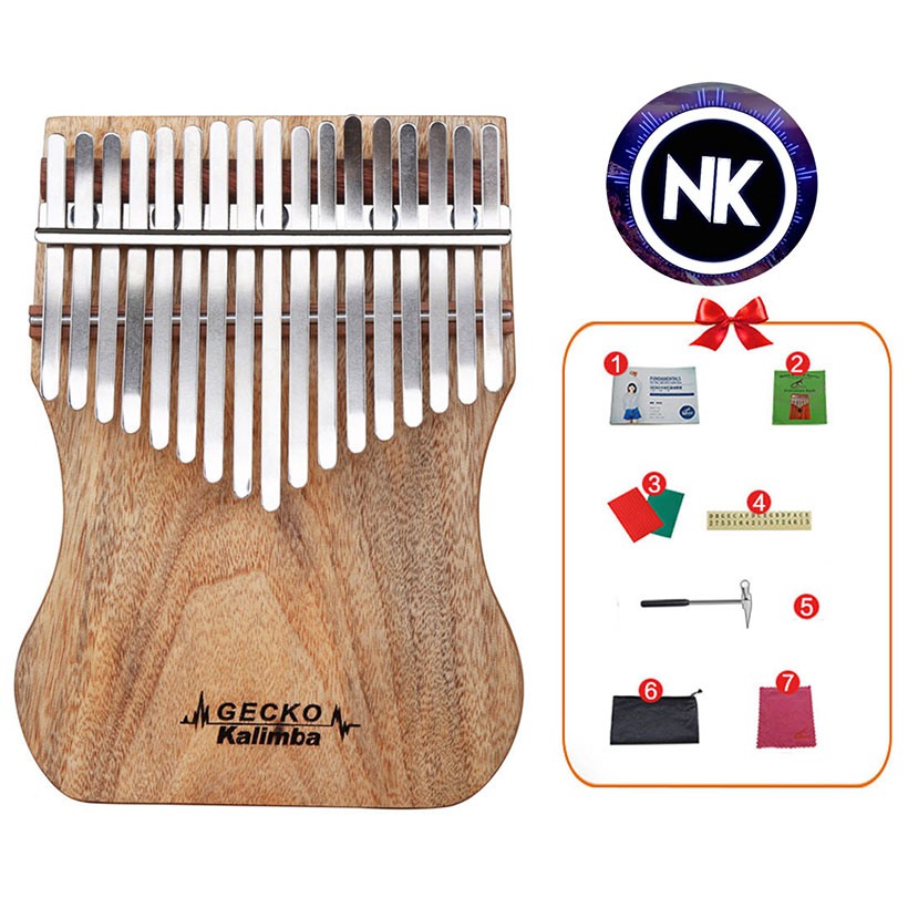 [Rẻ Vô Địch] Đàn Kalimba Gecko K17CAP 17 Phím Gỗ Long Não - Hàng có sẵn