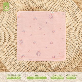 Sét 5 chiếc khăn sữa in hình cotton Mipbi