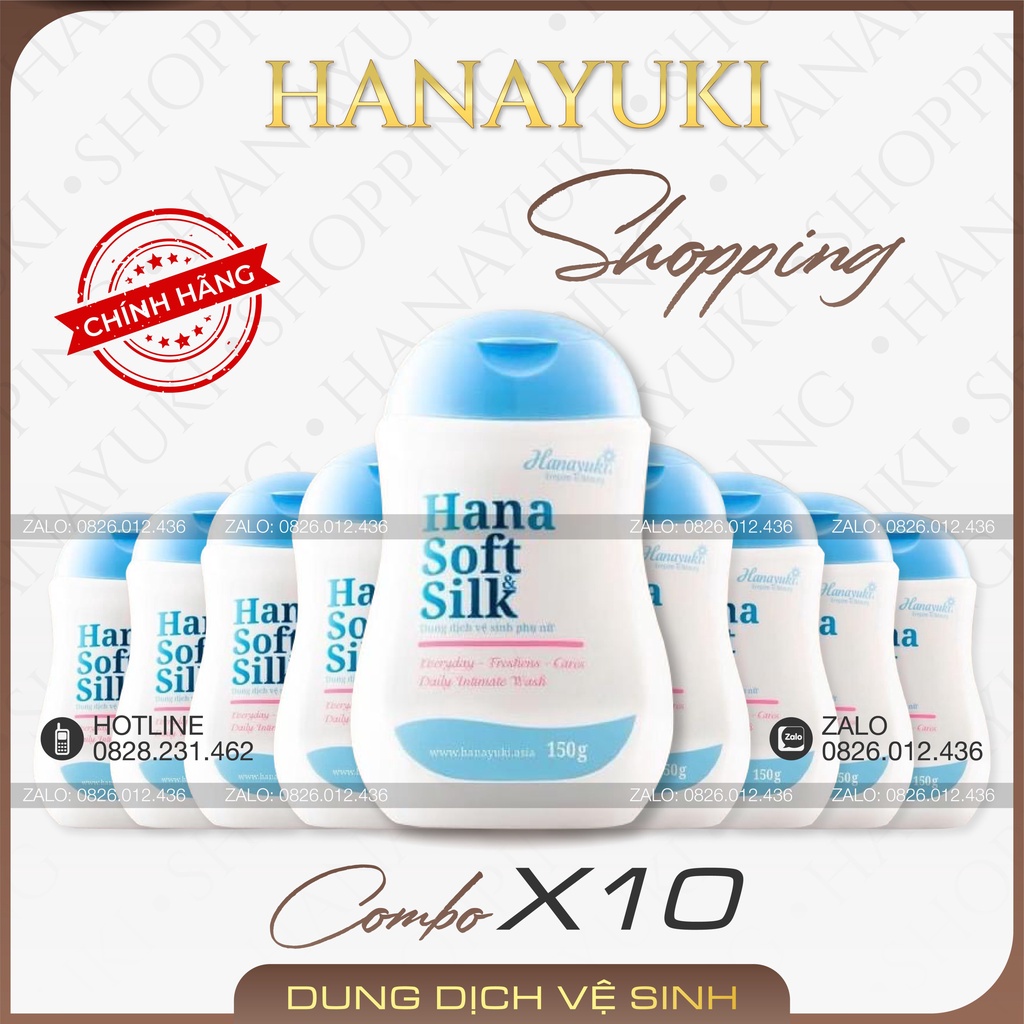 Combo 10 chai Dung dịch vệ sinh Hanayuki