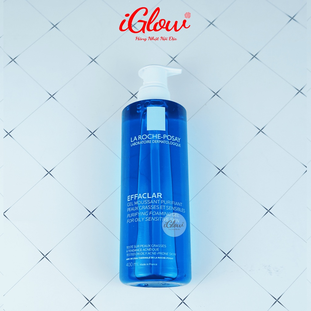 Sữa Rửa Mặt La RoChe Posay Effaclar Dành Cho Da Dầu Mụn, Nhạy Cảm Dạng Vòi 400ml