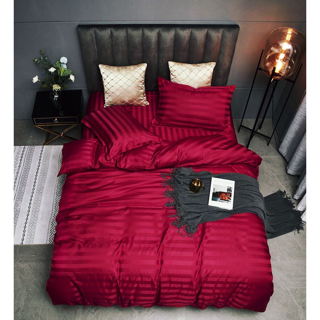 Bộ chăn ga gối kẻ sọc cotton 3F cho khách sạn, resort, nhà nghỉ - GIÁ TỐT - Đủ Size