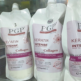 Kem duỗi tóc Keratin _ Collagen mùi hương nhẹ 900ml