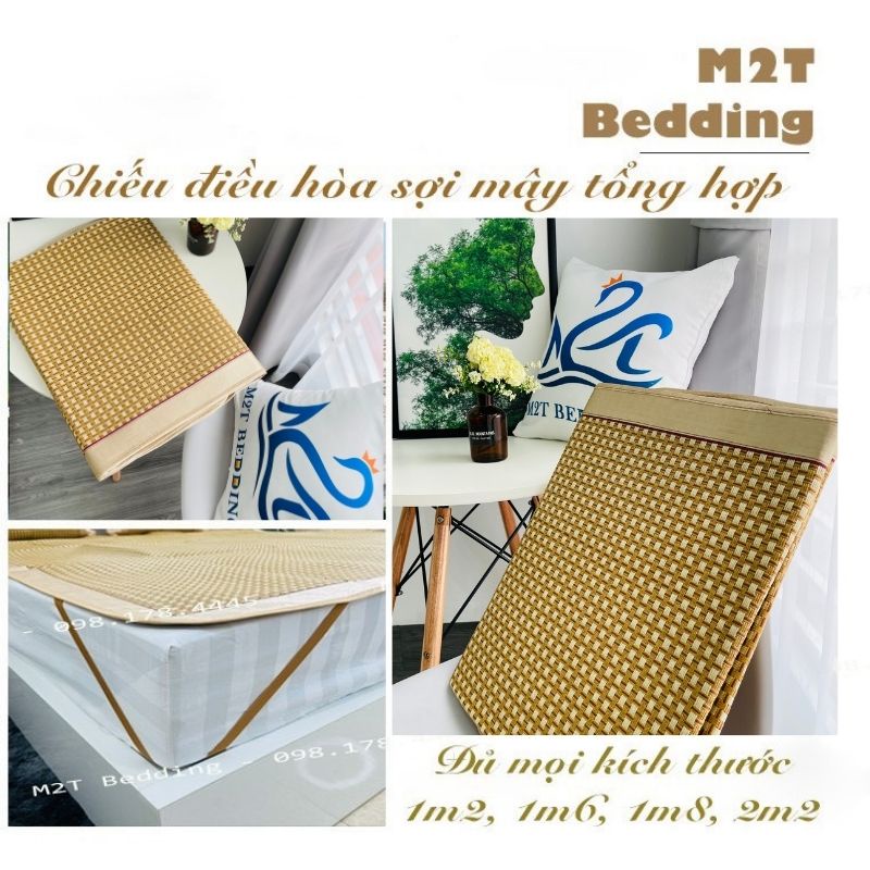 Chiếu Điều Hòa Sợi Mây Hàng VNXK Mát Mềm Mại Thoáng Khí Đủ Kích Thước