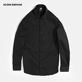 Áo Sơmi Nam Trơn Tay Dài Classic Slim-fit ICON DENIM