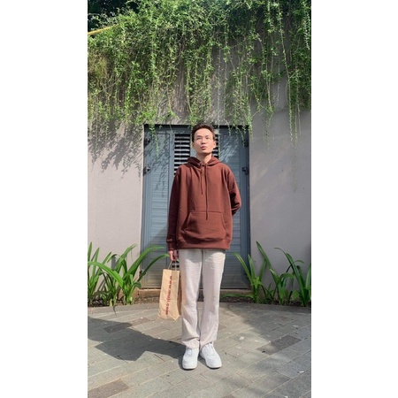 Áo hoodie trơn nam nữ unisex form rộng Hàn Quốc, áo nỉ cotton dày ấm áo hoodie sweater Ryan