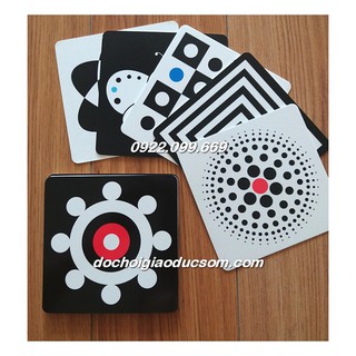 Bộ thẻ KÍCH THÍCH THỊ GIÁC cho trẻ sơ sinh 4 chủ đề khổ 13cm*13cm