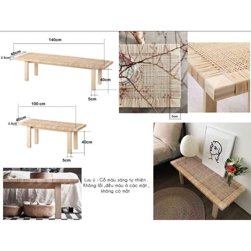 Bàn Trà Cà Phê, Sofa Mây Mặt Gỗ Hàng Xuất Khẩu Chất Lượng Cao Nhiều Kích Thước Phù Hợp Với Nhiều Không Gian