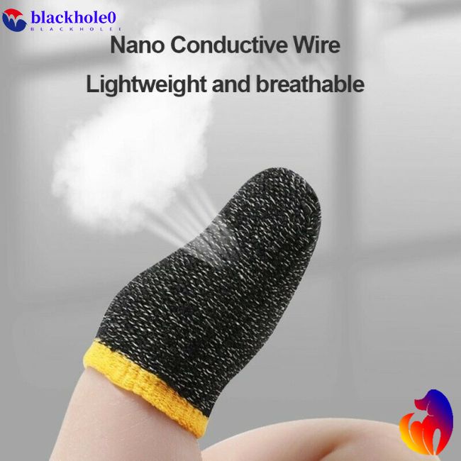 BH 1 Pair Ultra-thin Fiber Finger Thumb  Gloves Sweat Proof Finger Cots For Game