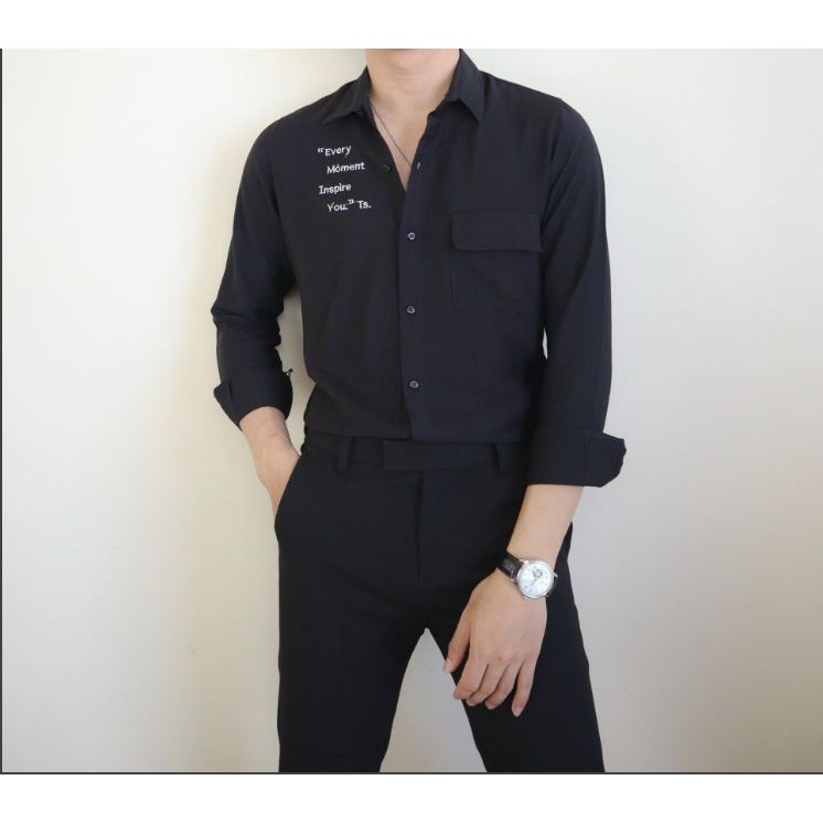 [Mã FAMAYMA2 giảm 10K đơn 50K] ( HÌNH THẬT) Áo sơ mi nam thêu họa tiết cao cấp vải đủi | BigBuy360 - bigbuy360.vn