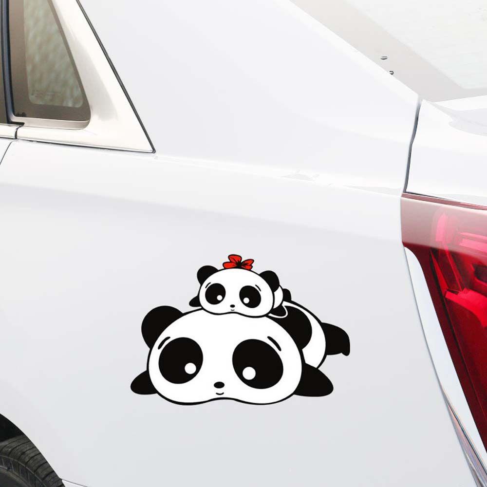 Miếng Dán Trang Trí Xe Hơi Hình Gấu Trúc Hoạt Hình Chống Trầy Xước
