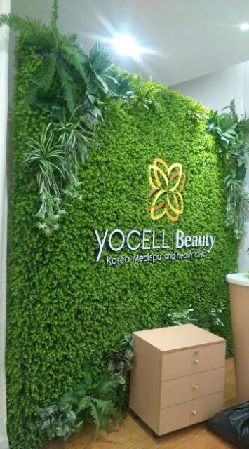 Thảm cỏ tai chuột nhân tạo kích thước 40x60cm trang trí không gian