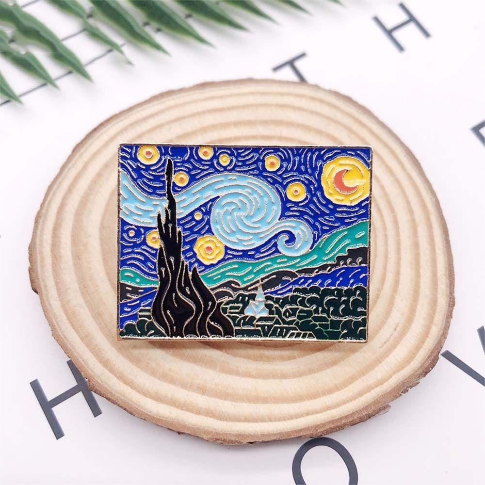 Ghim Cài Áo Hình Tranh Van Gogh Độc Đáo