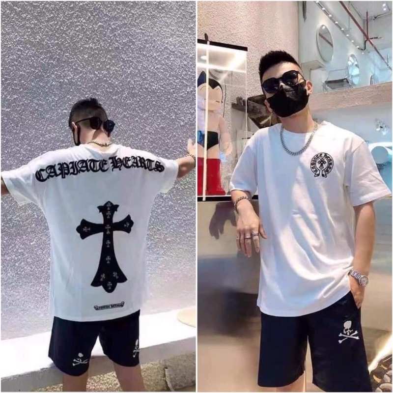 Áo Thun Form Rộng ESS Unisex 2 Màu Đen Trắng (Ảnh Thật)